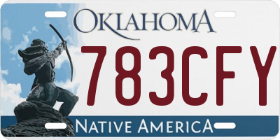 OK license plate 783CFY