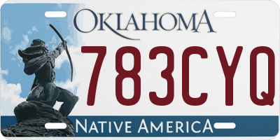 OK license plate 783CYQ