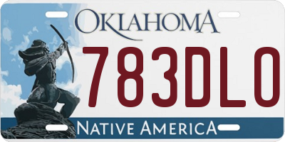 OK license plate 783DLO
