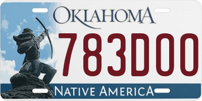 OK license plate 783DOO