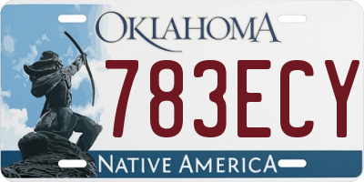 OK license plate 783ECY