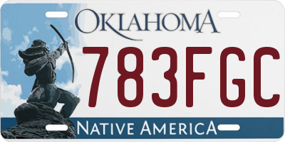 OK license plate 783FGC