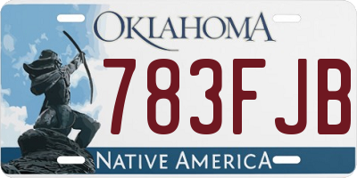 OK license plate 783FJB