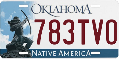 OK license plate 783TVO