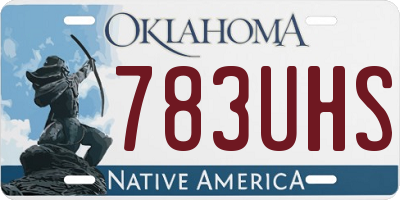 OK license plate 783UHS