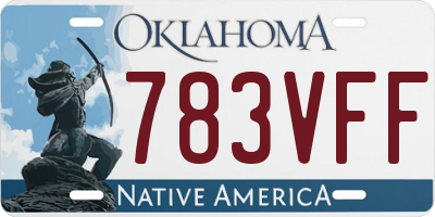 OK license plate 783VFF