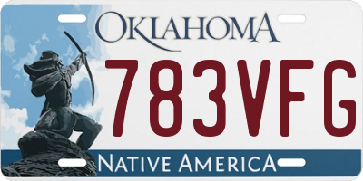 OK license plate 783VFG