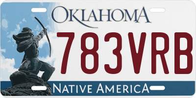 OK license plate 783VRB