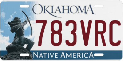 OK license plate 783VRC