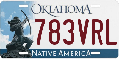 OK license plate 783VRL