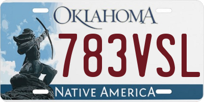 OK license plate 783VSL