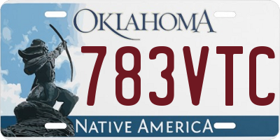 OK license plate 783VTC