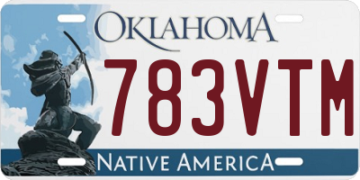 OK license plate 783VTM