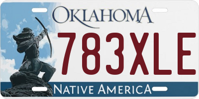 OK license plate 783XLE