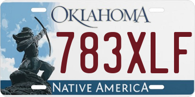 OK license plate 783XLF