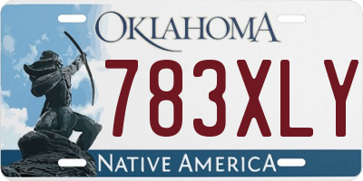 OK license plate 783XLY