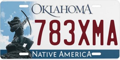 OK license plate 783XMA