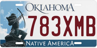 OK license plate 783XMB