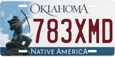 OK license plate 783XMD