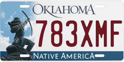 OK license plate 783XMF