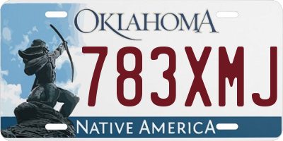OK license plate 783XMJ