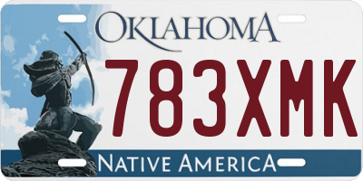 OK license plate 783XMK