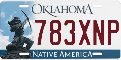 OK license plate 783XNP