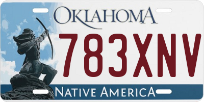 OK license plate 783XNV