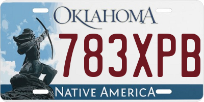 OK license plate 783XPB