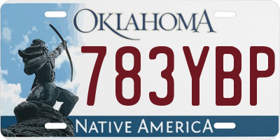 OK license plate 783YBP