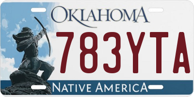 OK license plate 783YTA