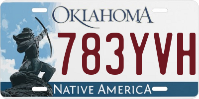 OK license plate 783YVH