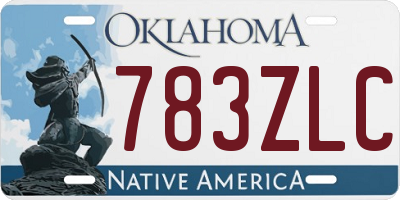 OK license plate 783ZLC