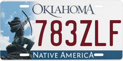 OK license plate 783ZLF