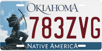 OK license plate 783ZVG