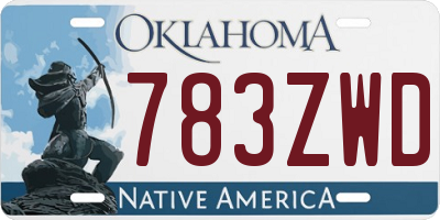 OK license plate 783ZWD