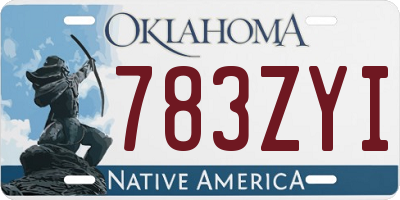 OK license plate 783ZYI