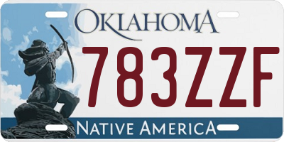 OK license plate 783ZZF