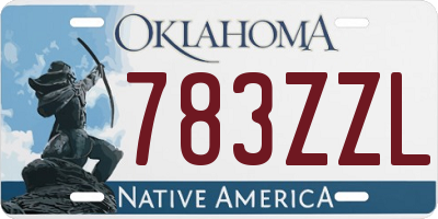 OK license plate 783ZZL