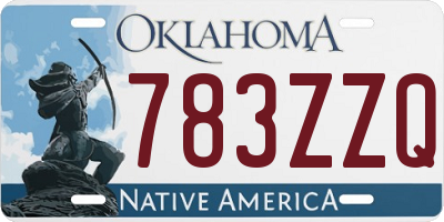 OK license plate 783ZZQ