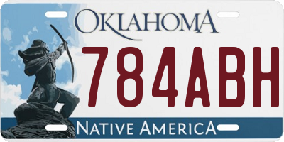 OK license plate 784ABH