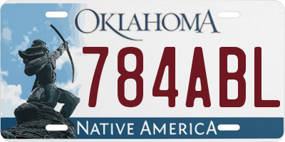 OK license plate 784ABL