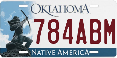 OK license plate 784ABM