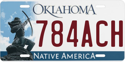 OK license plate 784ACH