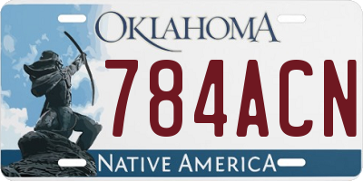 OK license plate 784ACN