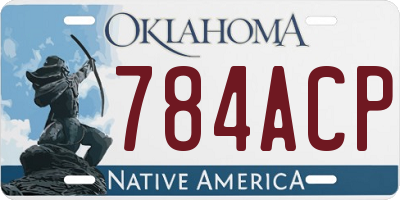OK license plate 784ACP