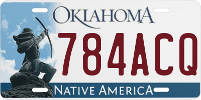OK license plate 784ACQ