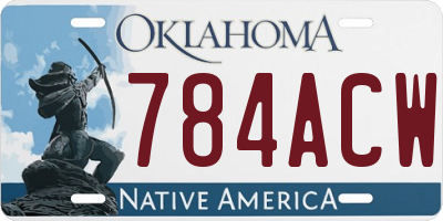 OK license plate 784ACW