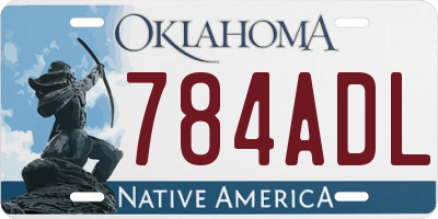 OK license plate 784ADL