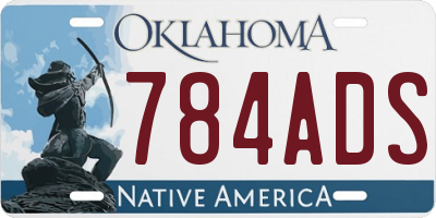 OK license plate 784ADS